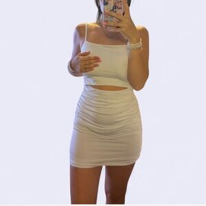 White cutout dress